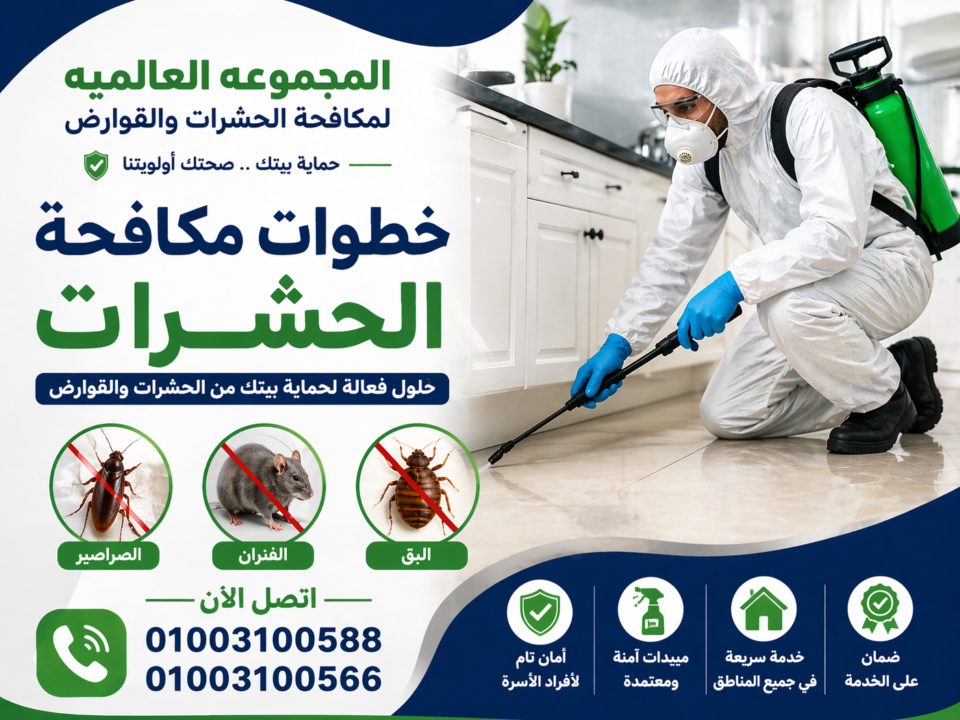 خطوات مكافحة الحشرات