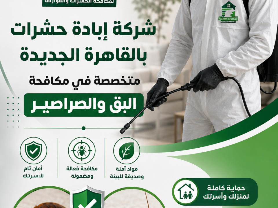 شركة إبادة حشرات بالقاهرة الجديدة متخصصة في مكافحة البق والصراصير