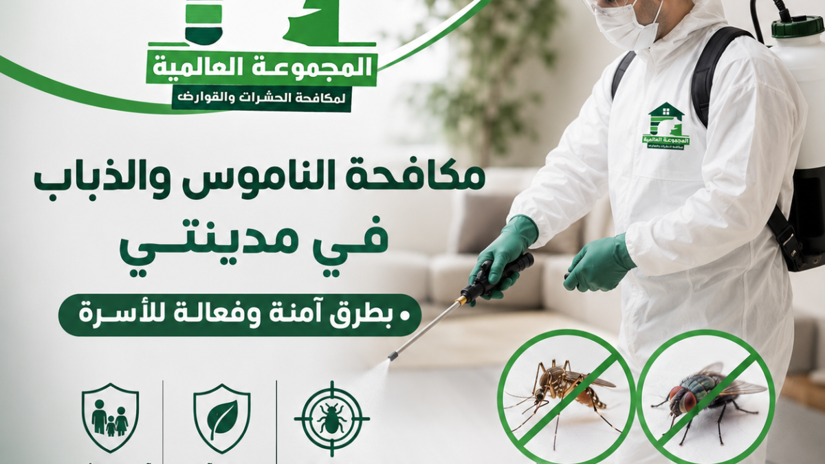 مكافحة الناموس والذباب في مدينتي بطرق آمنة وفعالة للأسرة