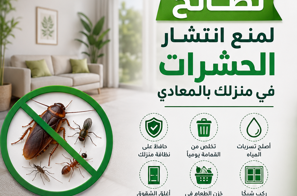 10 نصائح لمنع انتشار الحشرات في منزلك بالمعادي