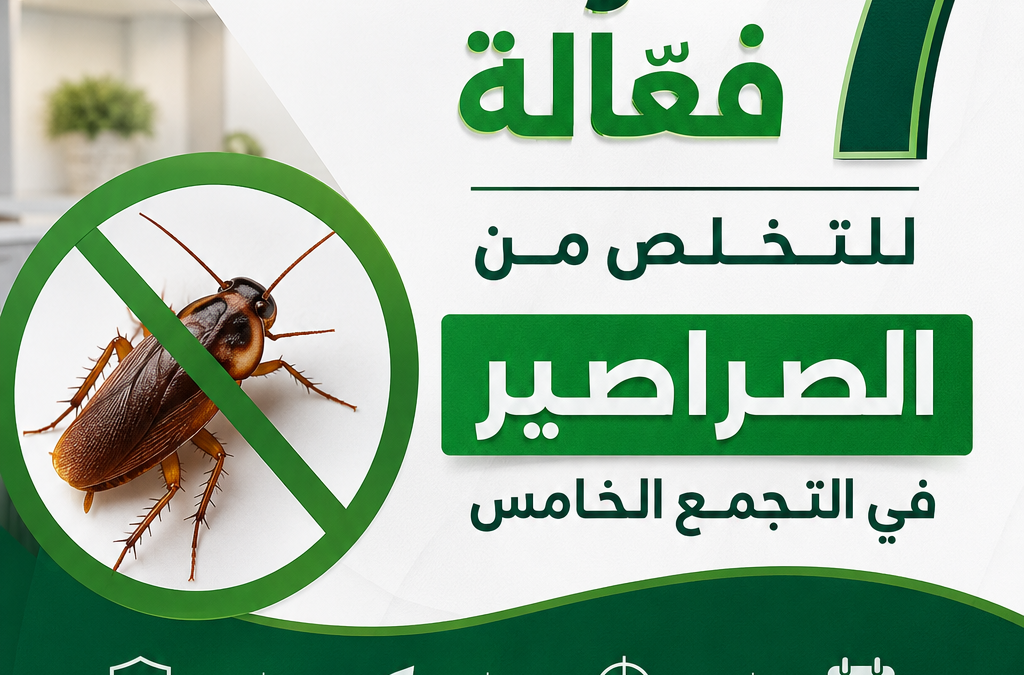 7 خطوات فعالة للتخلص من الصراصير في التجمع الخامس