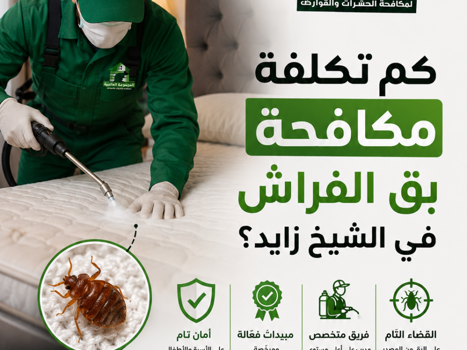 كم تكلفة مكافحة بق الفراش في الشيخ زايد؟