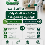 ما الفرق بين مكافحة الحشرات الوقائية والعلاجية؟