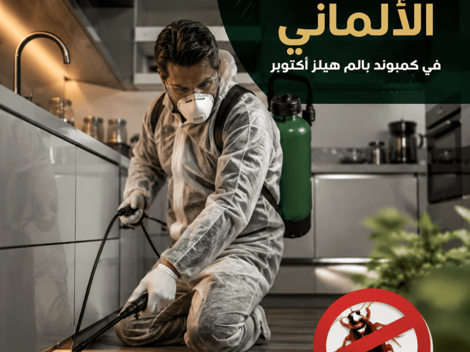 مكافحة الصراصير الألماني في كمبوند بالم هيلز أكتوبر