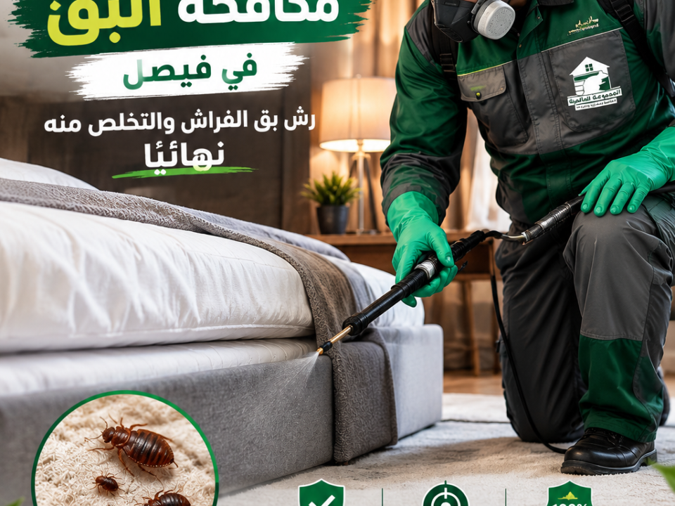 أفضل شركة مكافحة البق في فيصل رش بق الفراش والتخلص منه نهائيًا
